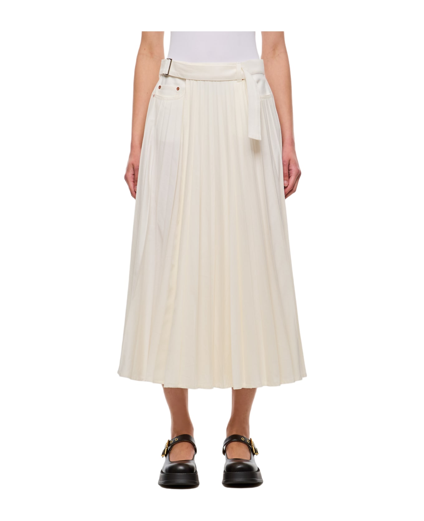 Sacai Denim Skirt - White スカート