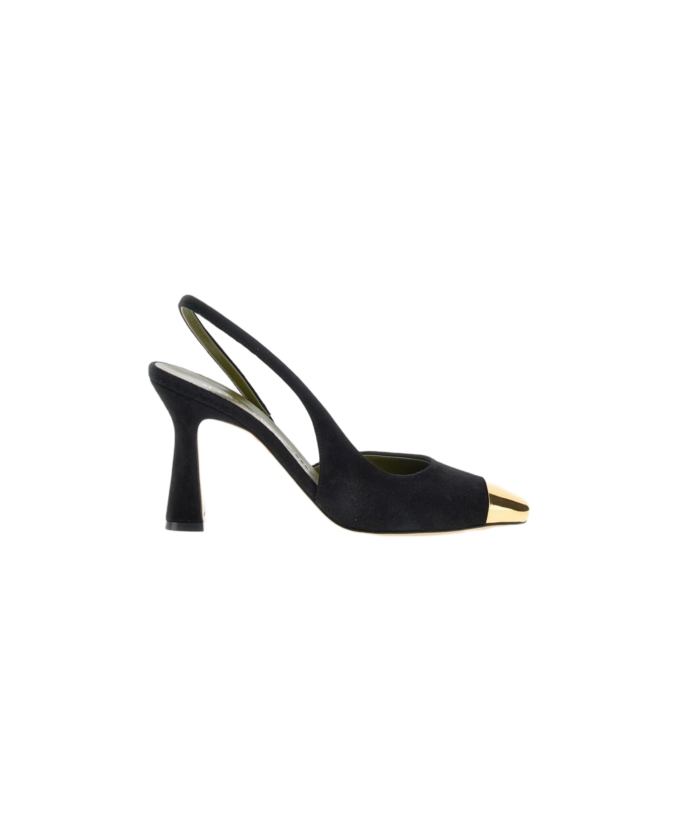 Maria Luca Eleonora Metal Toe Cap Sling Back - Black
