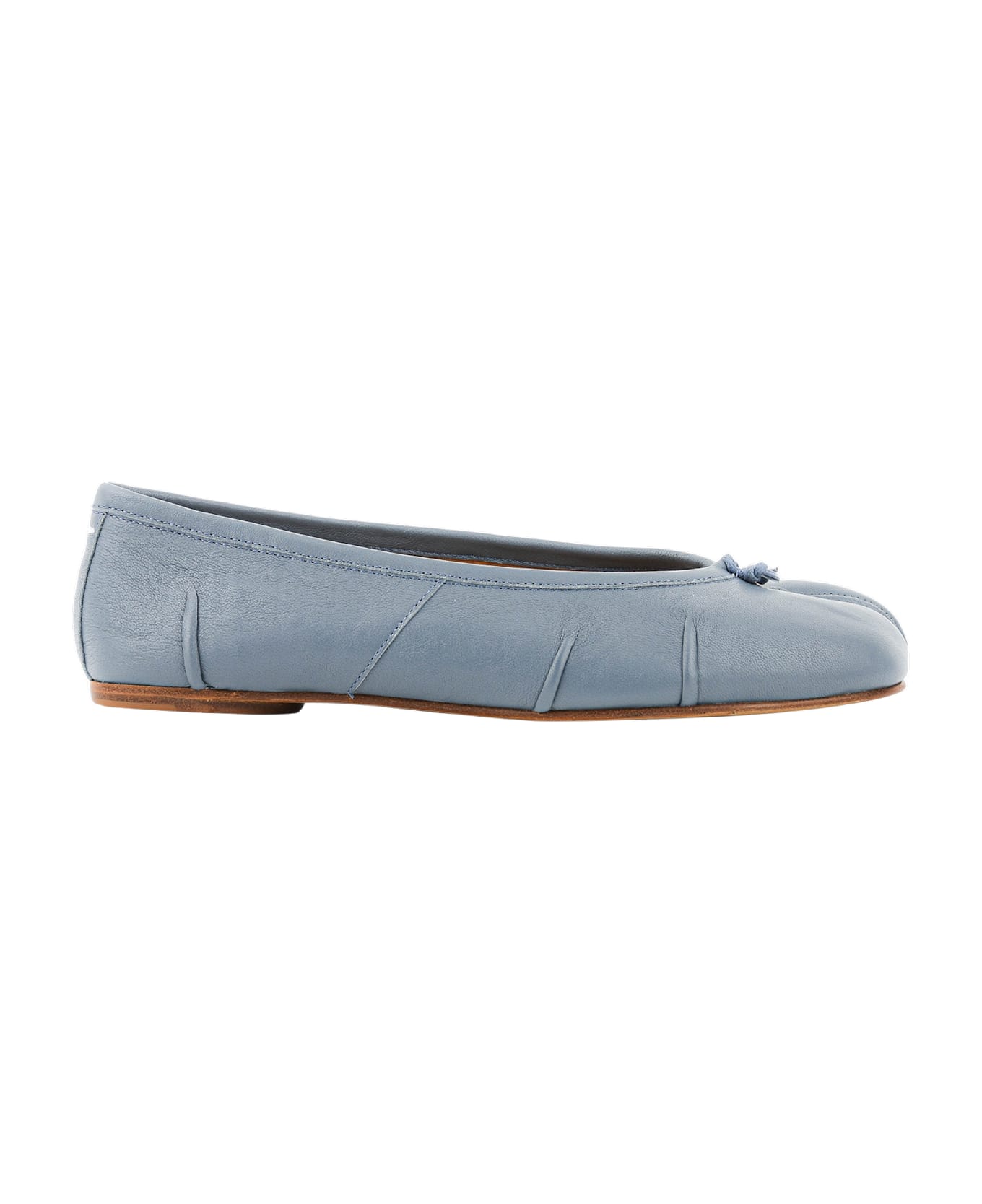 Maison Margiela New Tabi Leather Ballerina Flats - Light Blue レースアップシューズ