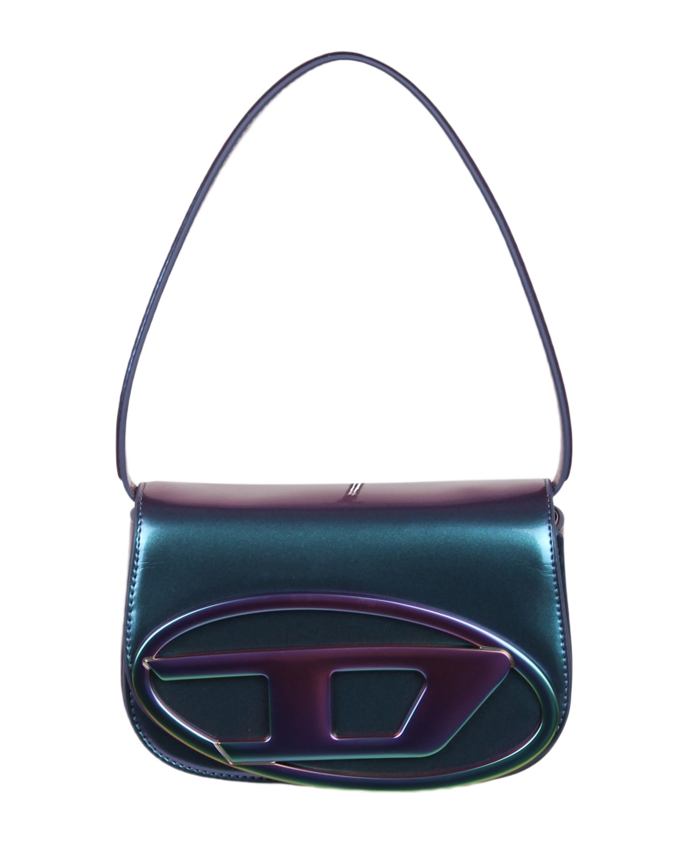 Diesel 1dr-iconic Shoulder Bag With Iridescent Effect