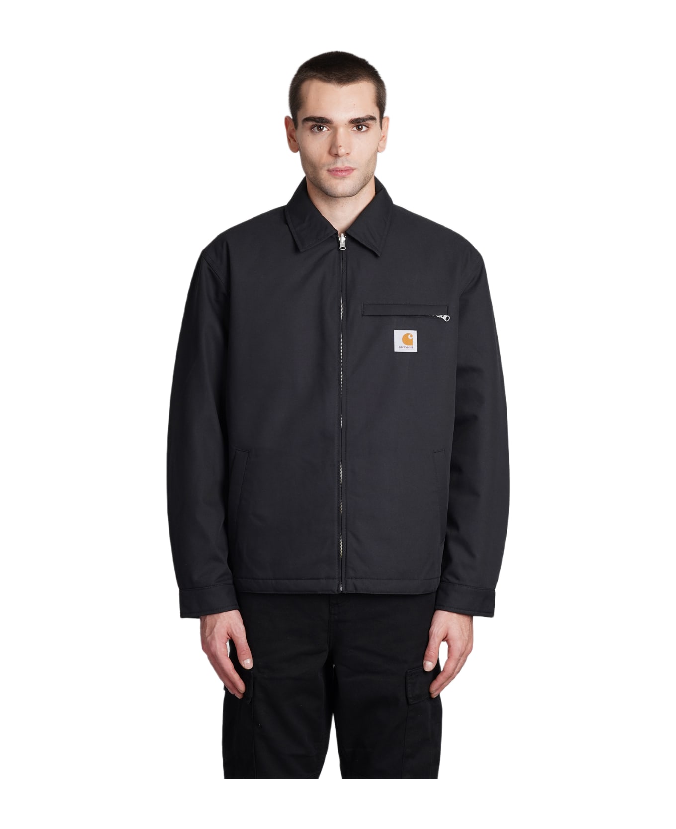 Carhartt Casual Jacket In Black Cotton - black
