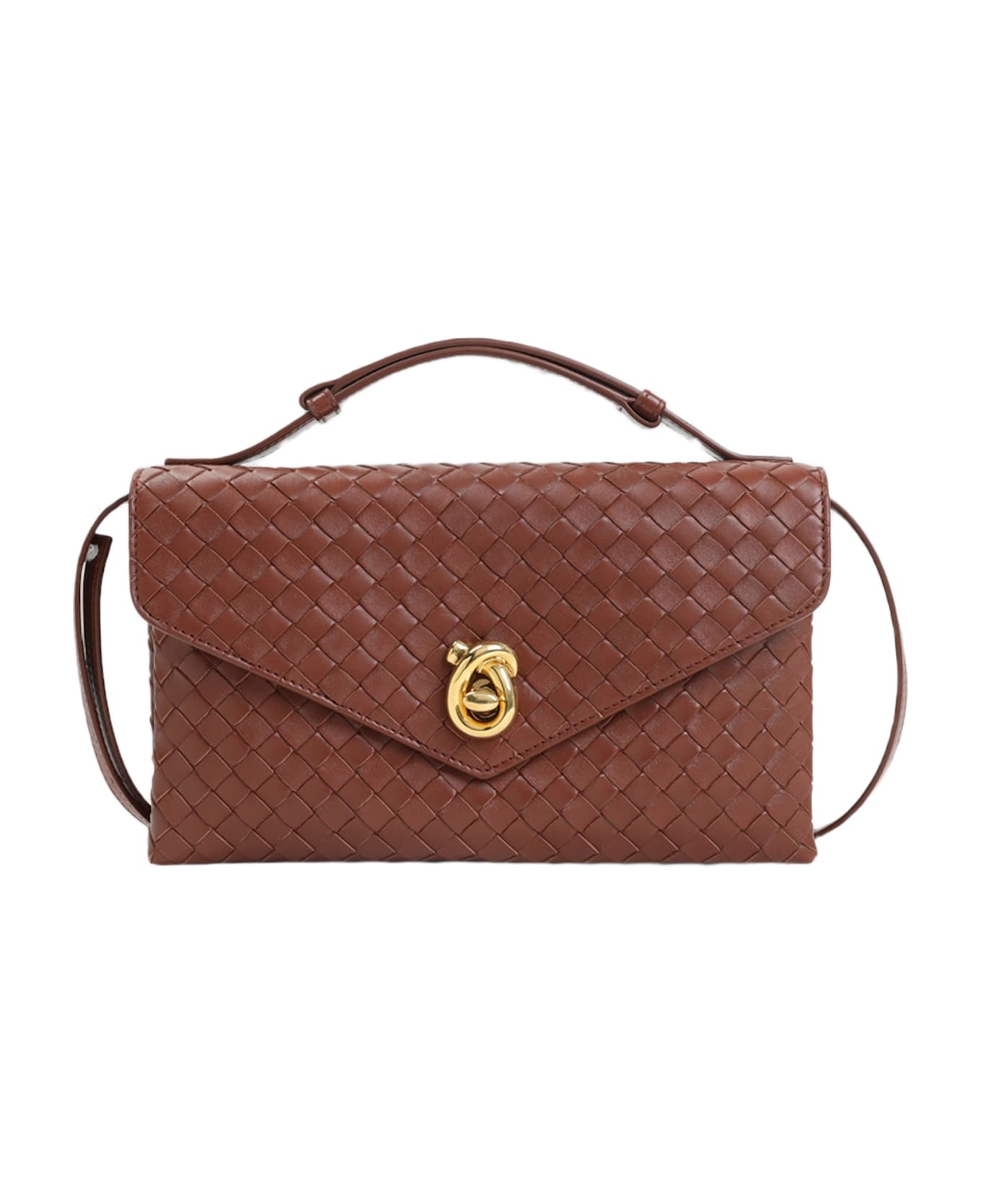 Bottega Veneta Knot Lock Shoulder Bag - Sapele Brass