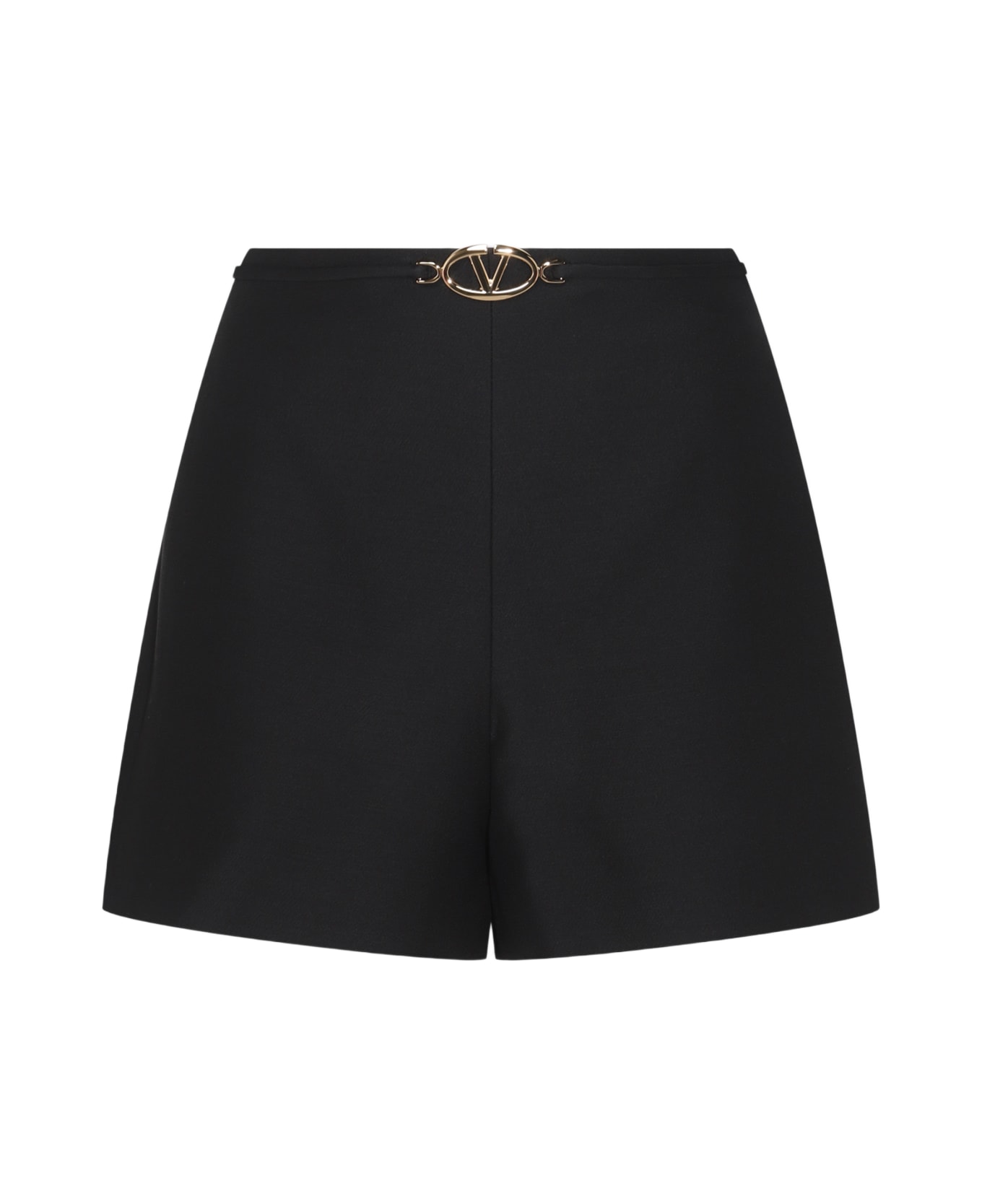 Valentino Black Wool Shorts - Black