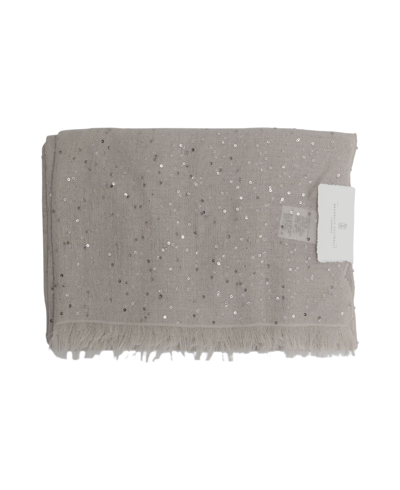Brunello Cucinelli Grey Linen Scarves - Rustic beige