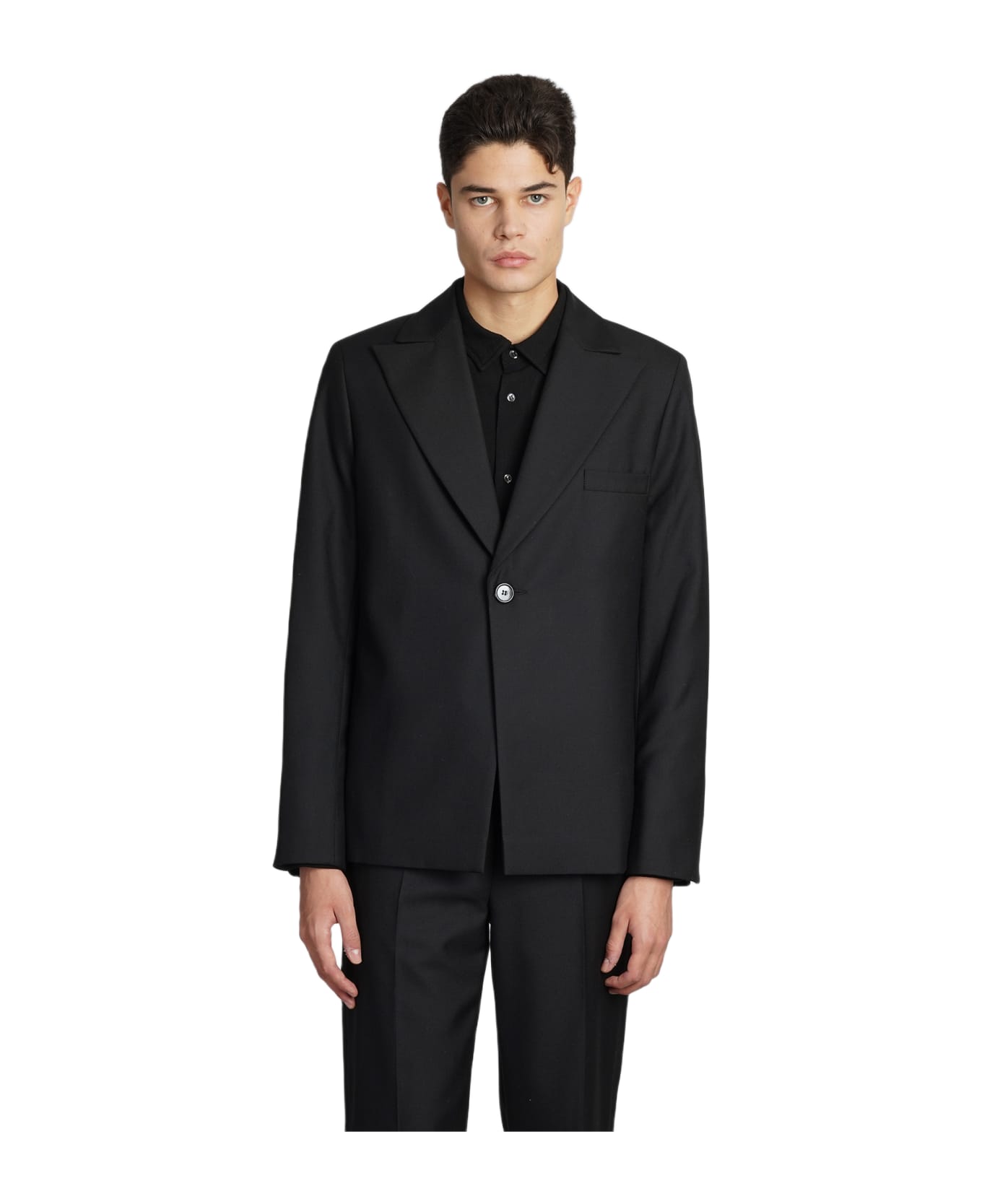 Séfr Blazer In Black Polyester - black