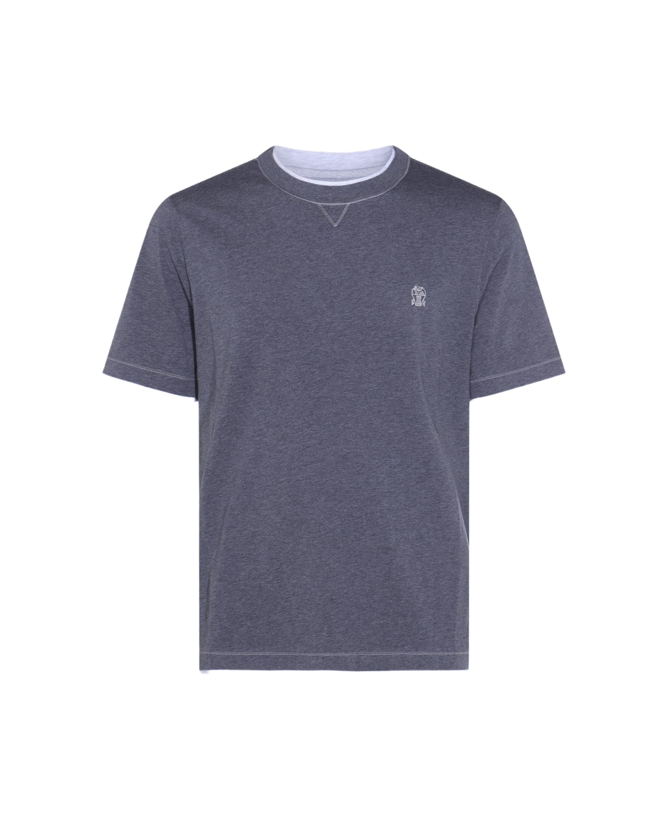 Brunello Cucinelli Grey Cotton T-shirt - Grey
