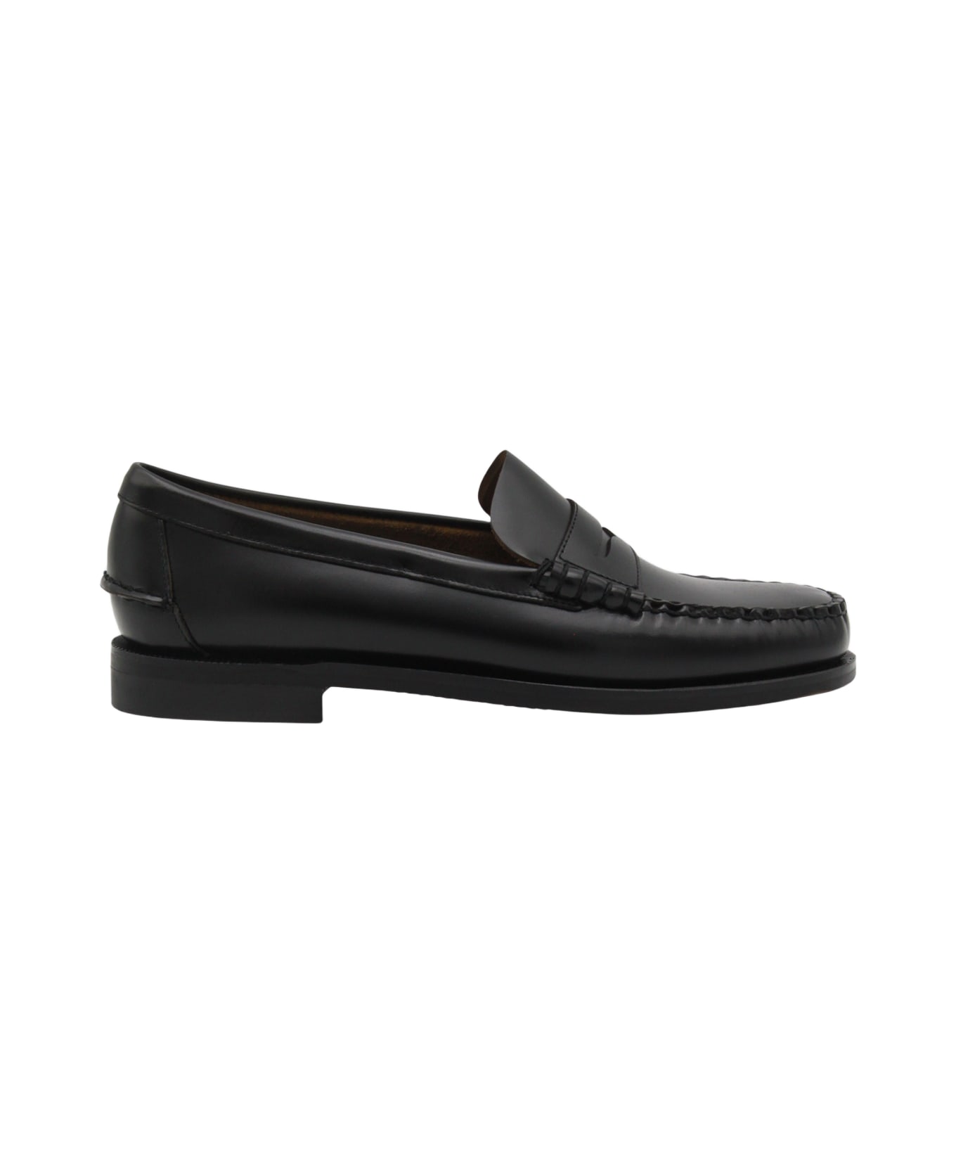 Sebago Black Leather Loafers - Black