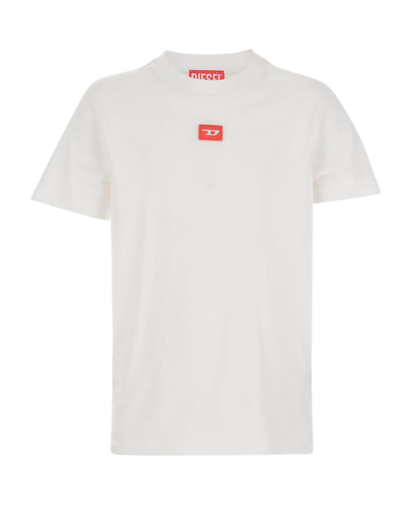 Diesel Txdiego Cotton T-shirt With Logo - White