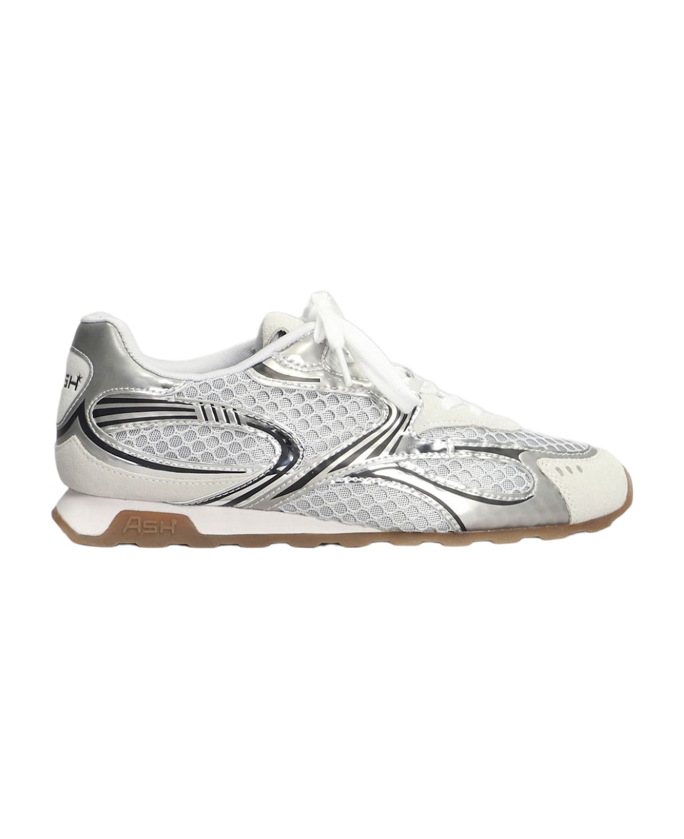 Ash Kabuki Sneakers In Silver Suede And Fabric - silver