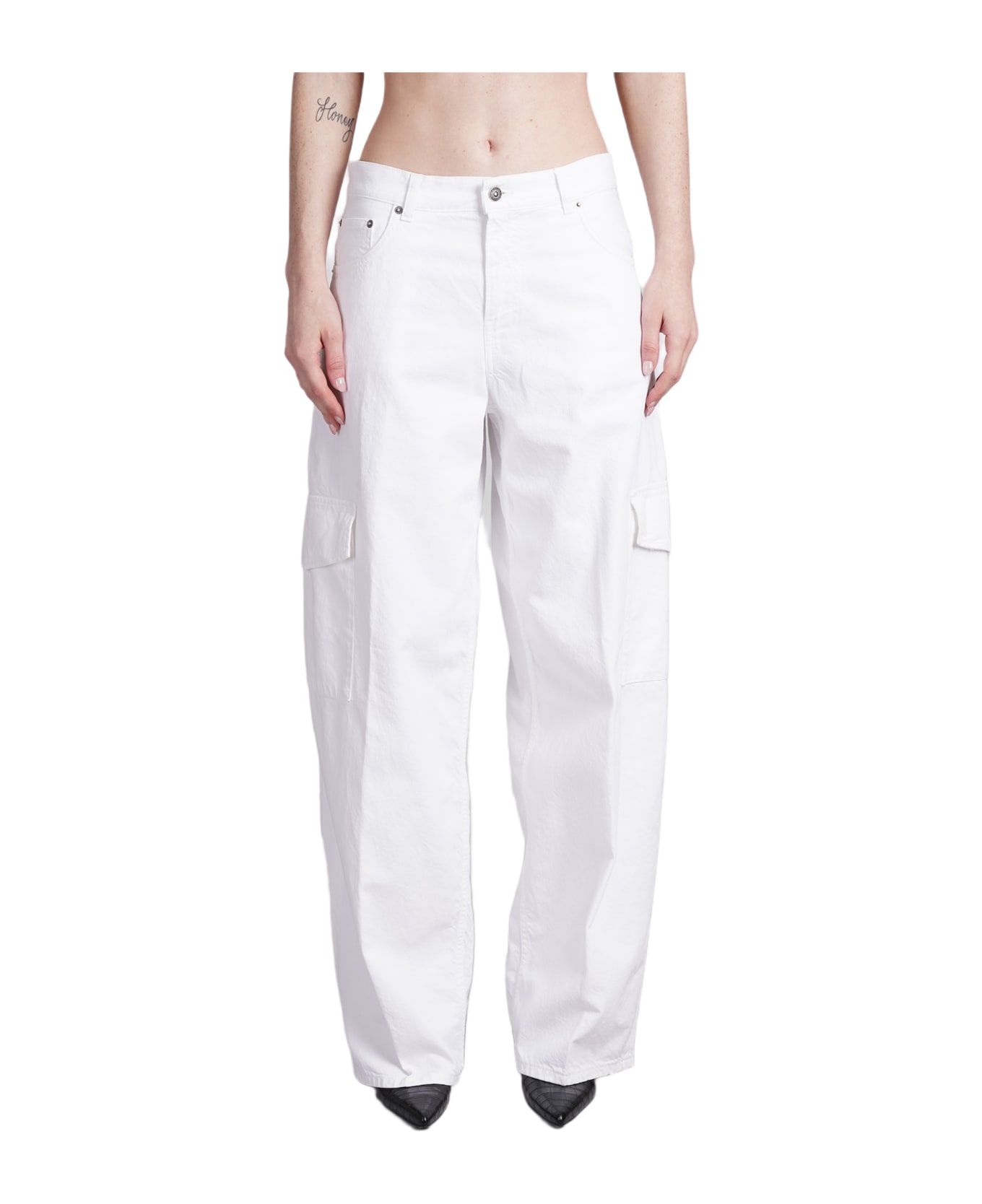 Haikure Bethany Jeans In White Cotton - white ボトムス