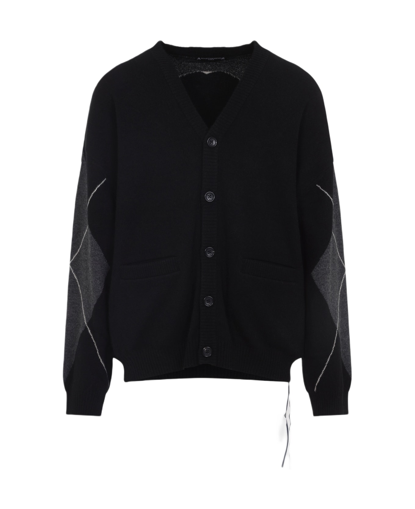 MASTERMIND WORLD Argyle Cardigan - Black