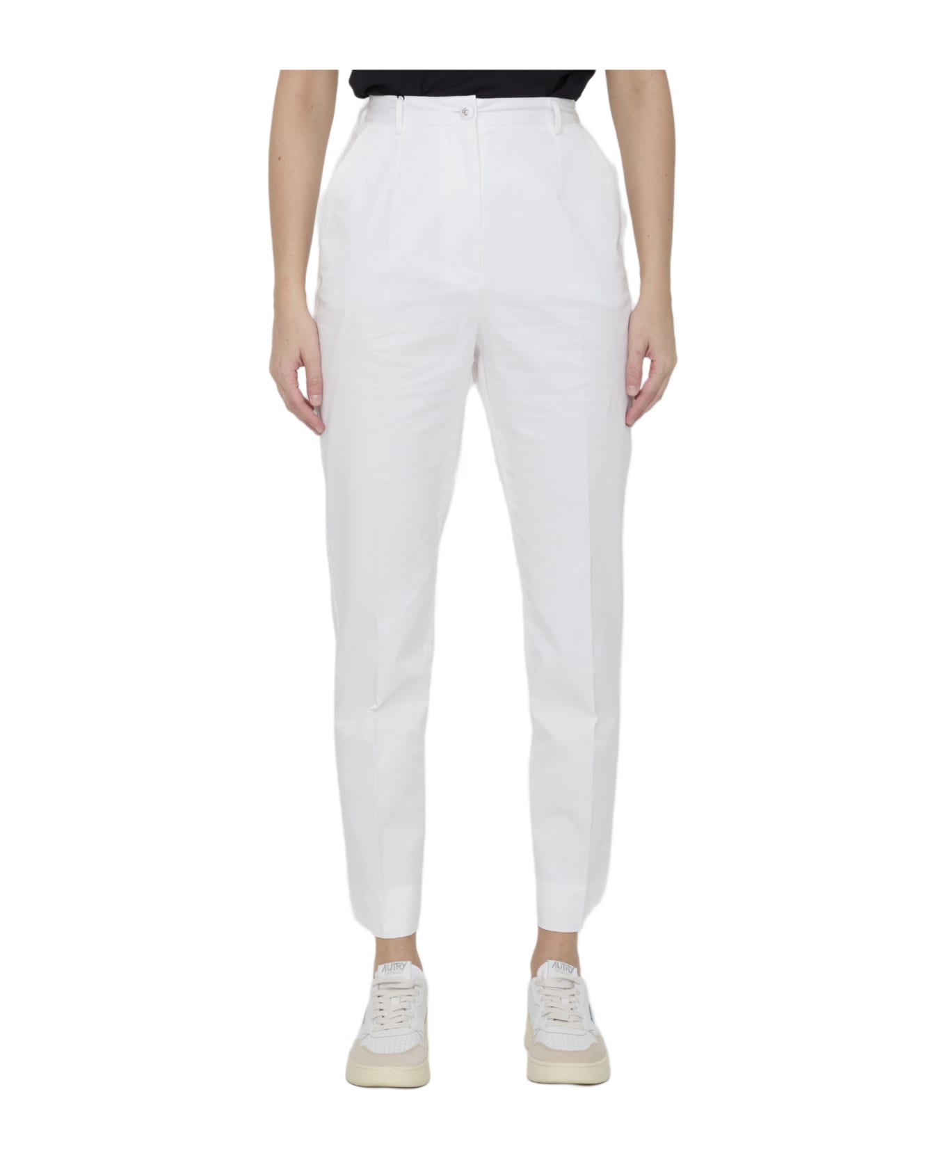 Dolce & Gabbana Cotton Pants - WHITE