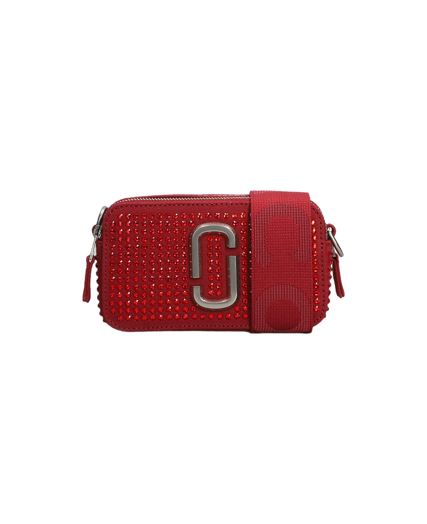 Marc Jacobs The Snapshot Shoulder Bag In Red Cotton - red