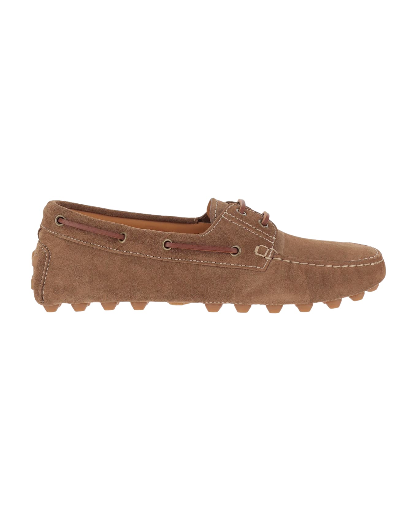 Tod
s Light Walnut Leather Driving Moccasin - Beige