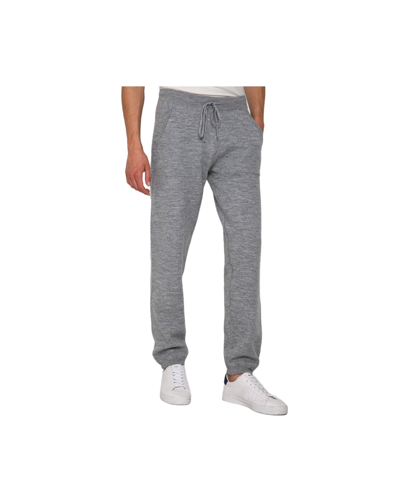 MC2 Saint Barth Track Knitted Sweatpants With Pockets - GREY