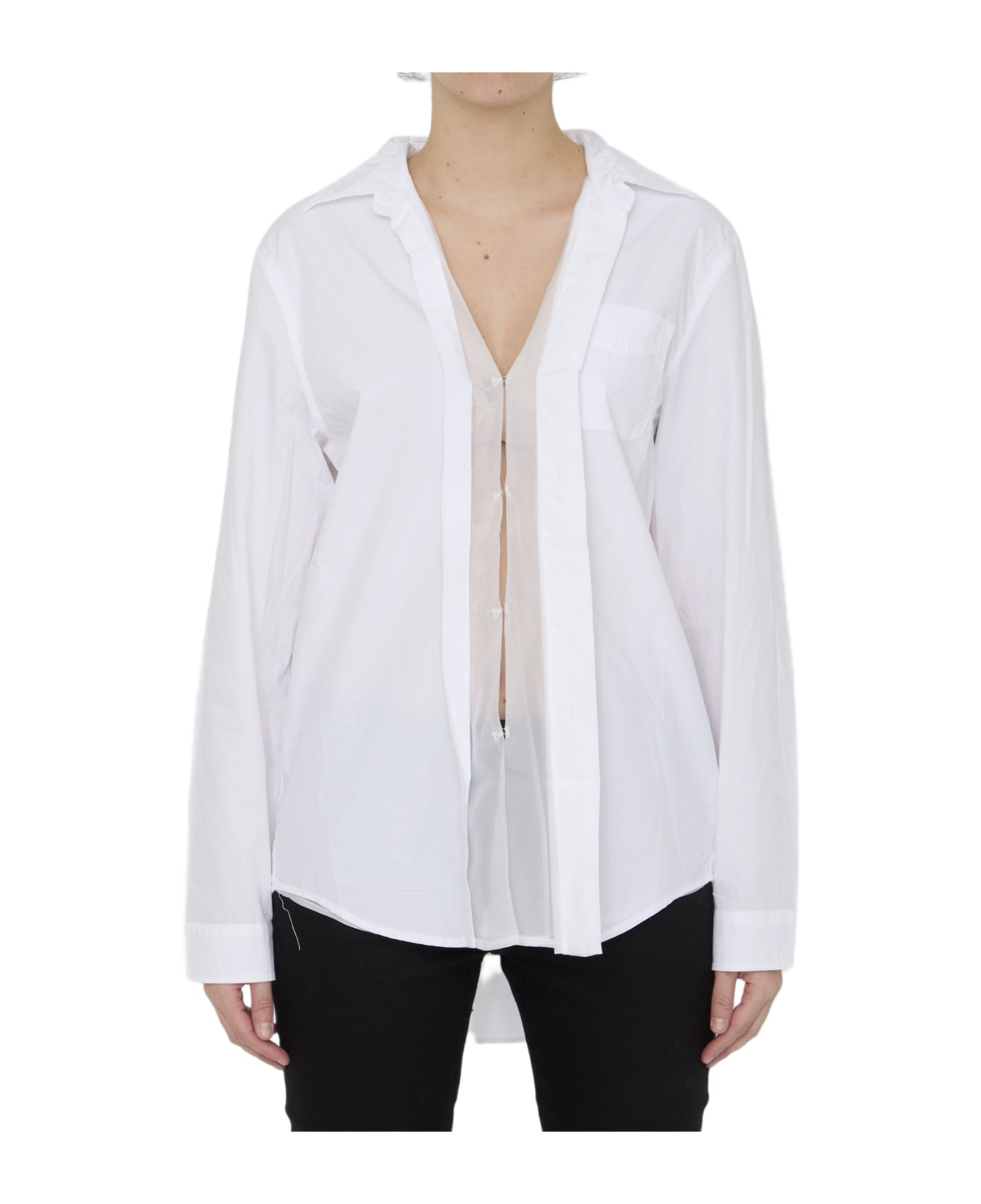 R13 Foldout Shirt - WHITE ブラウス