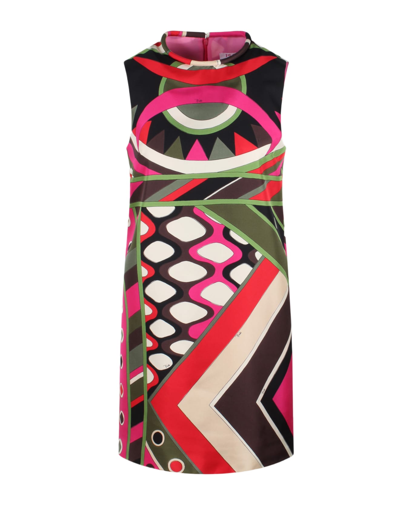 Pucci Vivara-print Silk-twill Dress - Multicolour