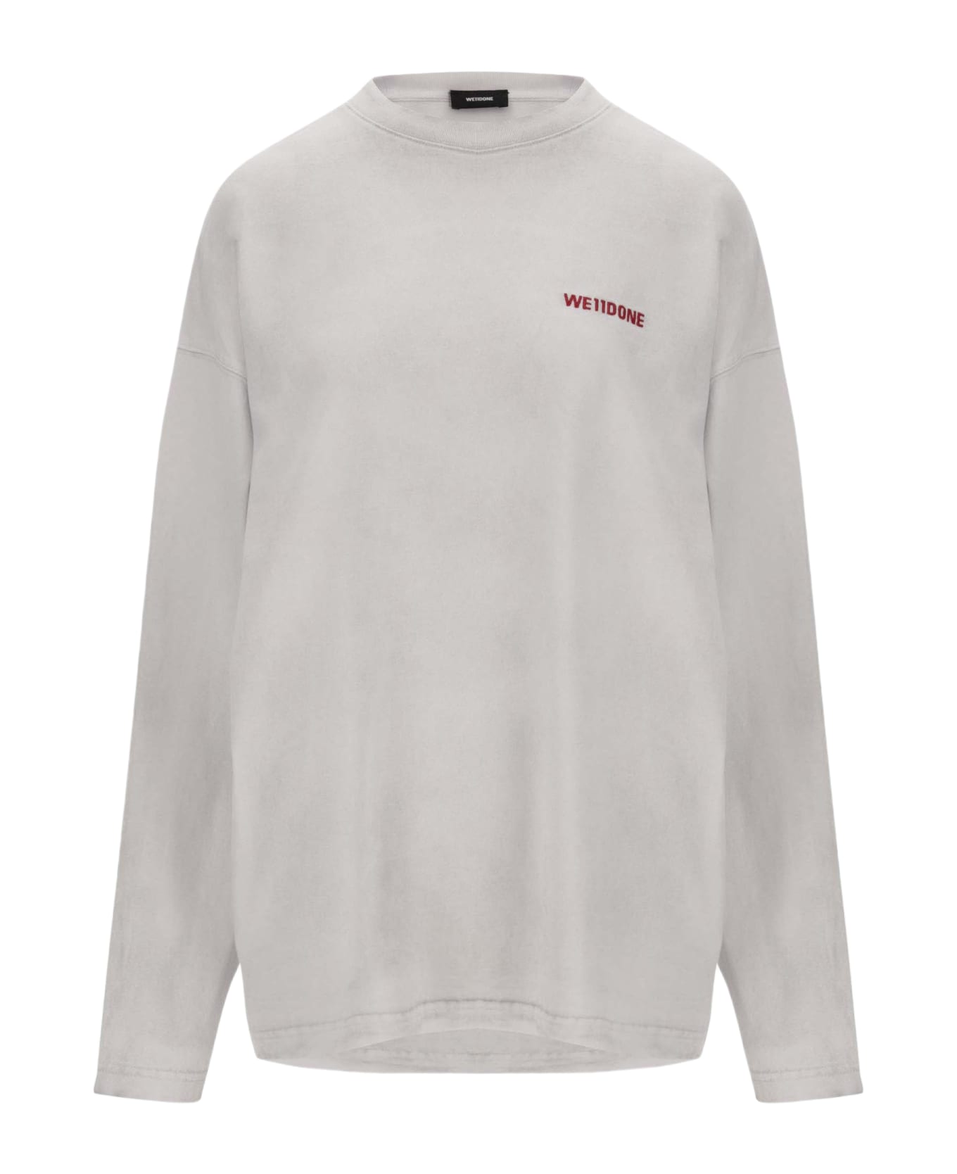 WE11 DONE Cotton Sweatshirt With Logo - White