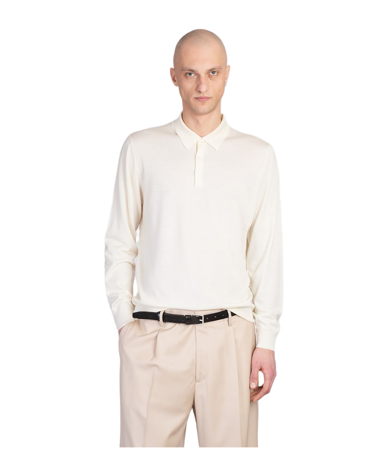 Lardini Polo In Beige Wool - beige
