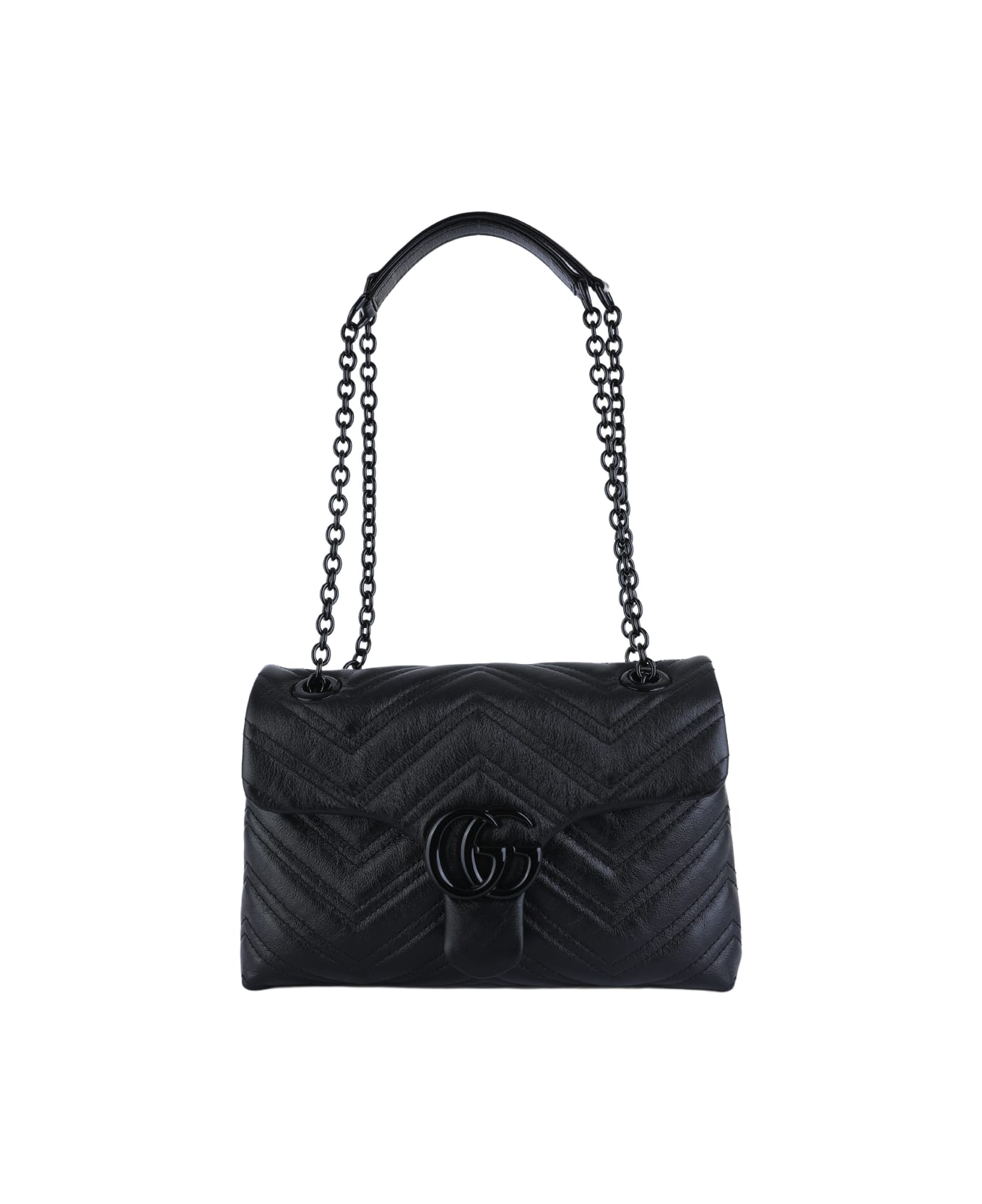 Gucci Black Leather Shoulder Bag - Black
