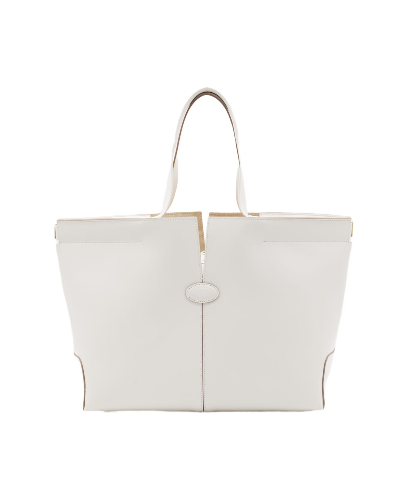 Tod
s White Leather Top Handle Bag - NEUTRALS
