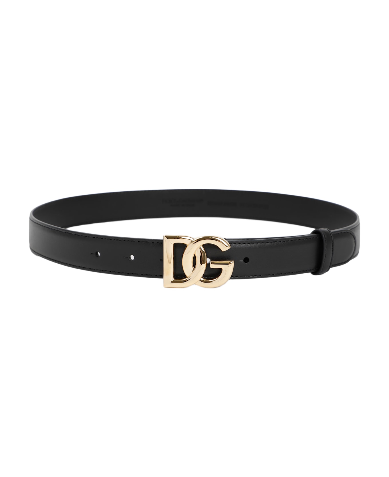 Dolce 
Gabbana Logo Leather Belt - Nero