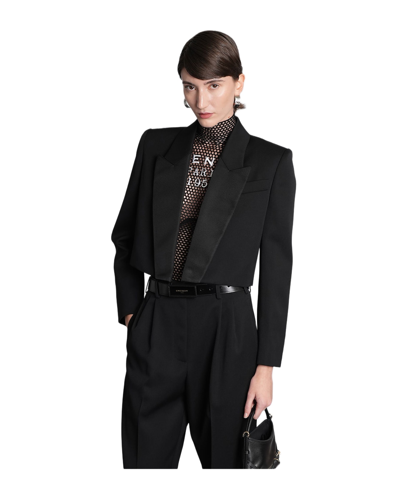 Givenchy Blazer In Black Wool - black