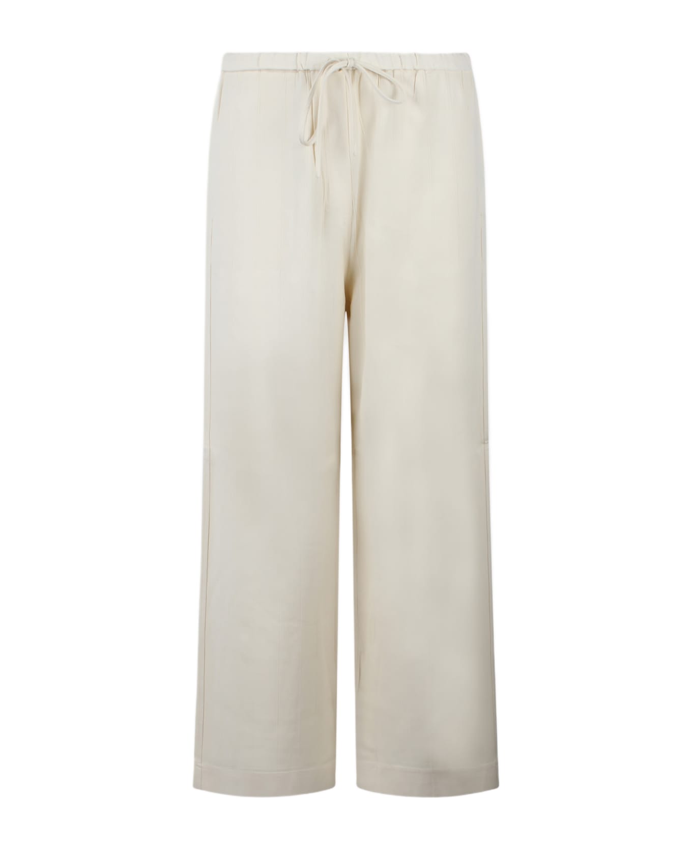 Totême Woven Stripe Drawsting Trousers - Nude & Neutrals