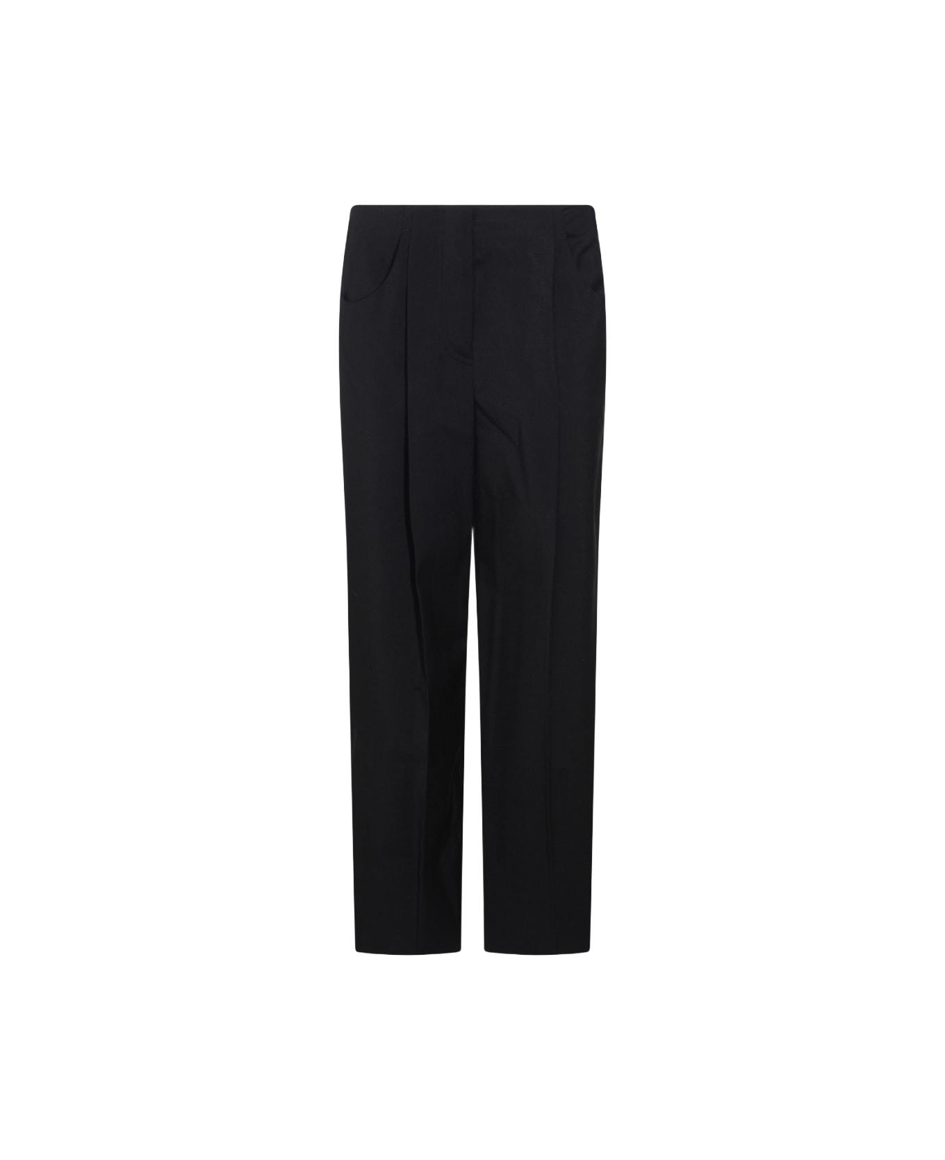 Fendi Black Wool Pants - Black