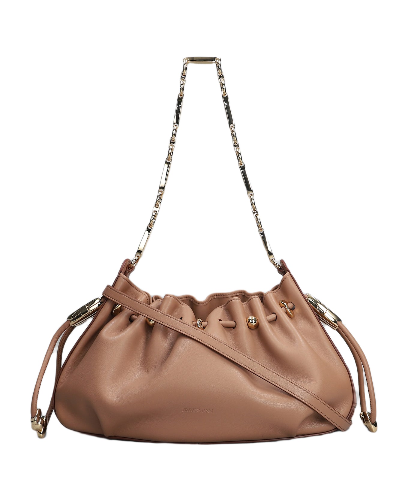 Zimmermann Halcyon Shoulder Bag In Taupe Leather - taupe