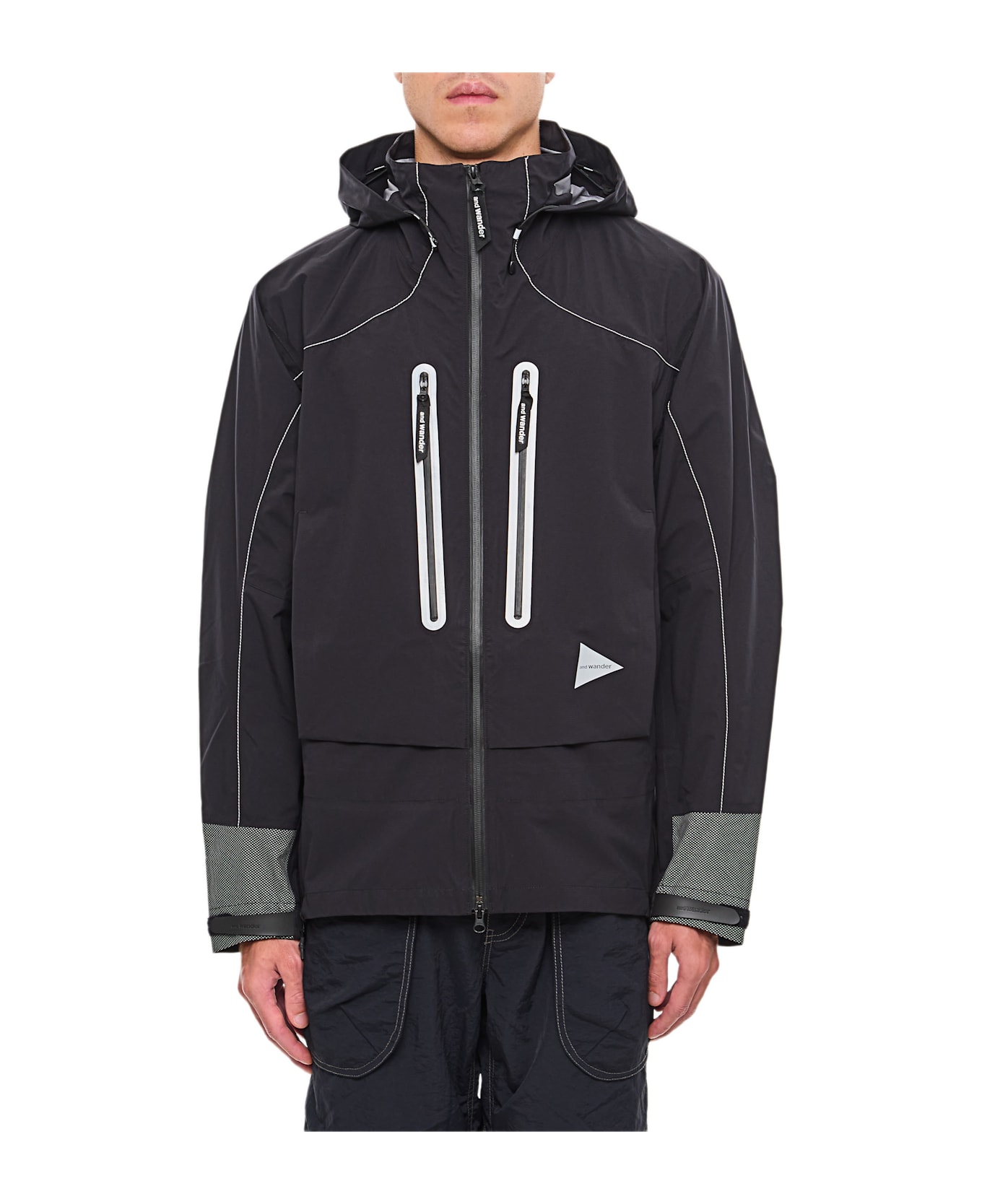 And Wander Pertex Shield Rain Jacket - Black