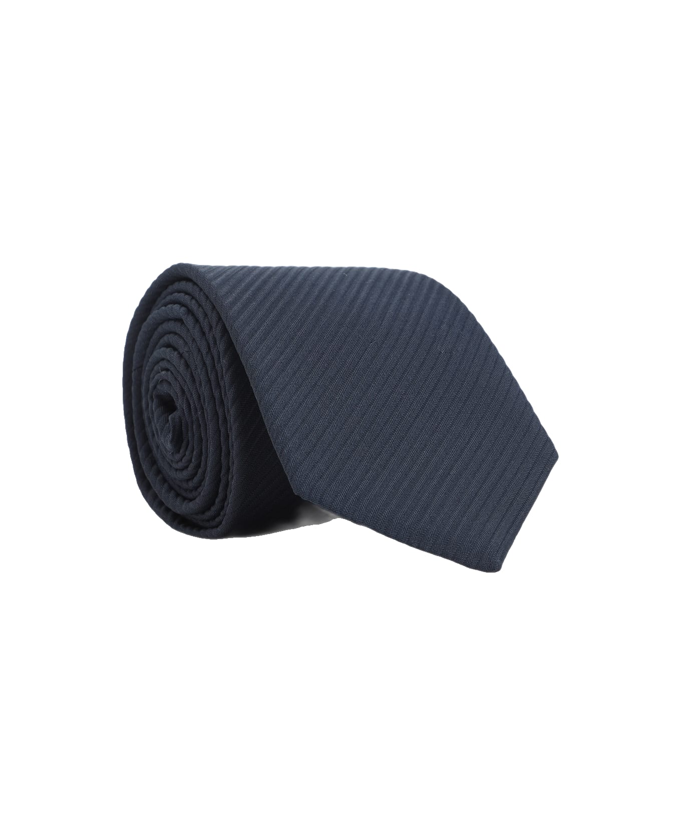 Giorgio Armani Viscose And Silk Tie - Black Iris