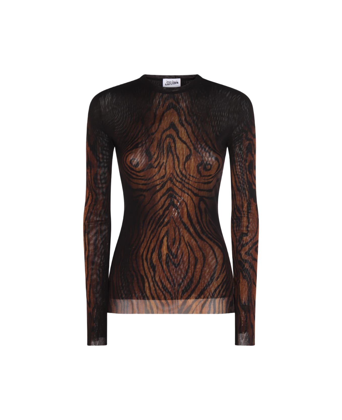 Jean Paul Gaultier Black And Brown Top - Black