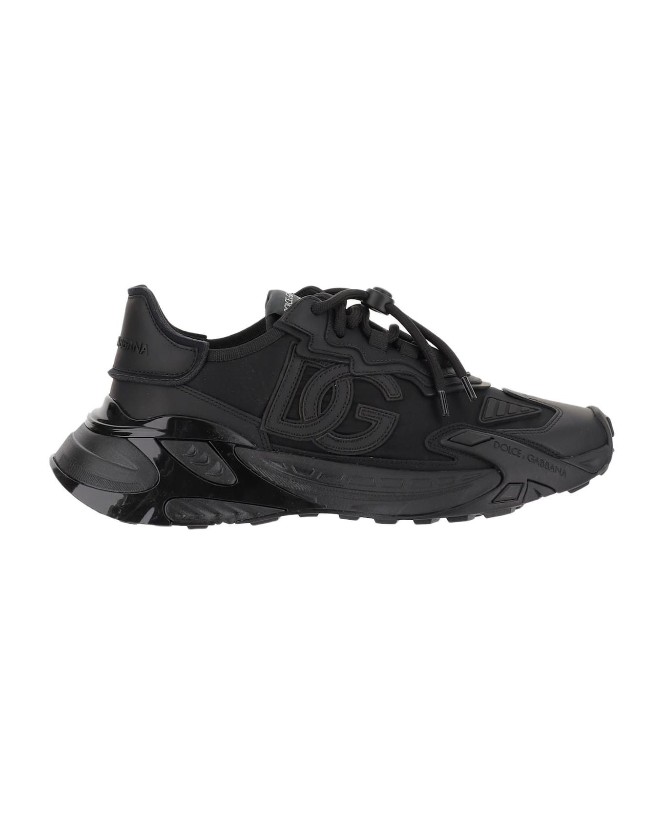 Dolce 
Gabbana Chunky Sneakers With Embroidered Logo - Black
