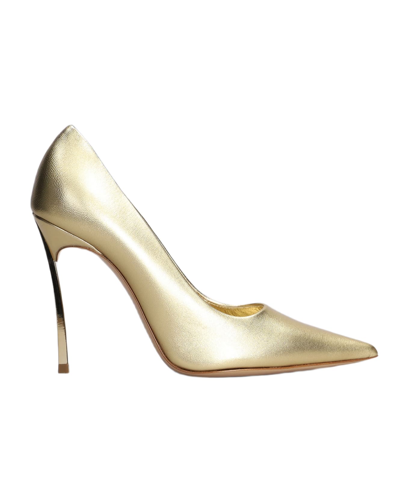 Casadei Blade Flash Pumps In Gold Leather - gold ハイヒール