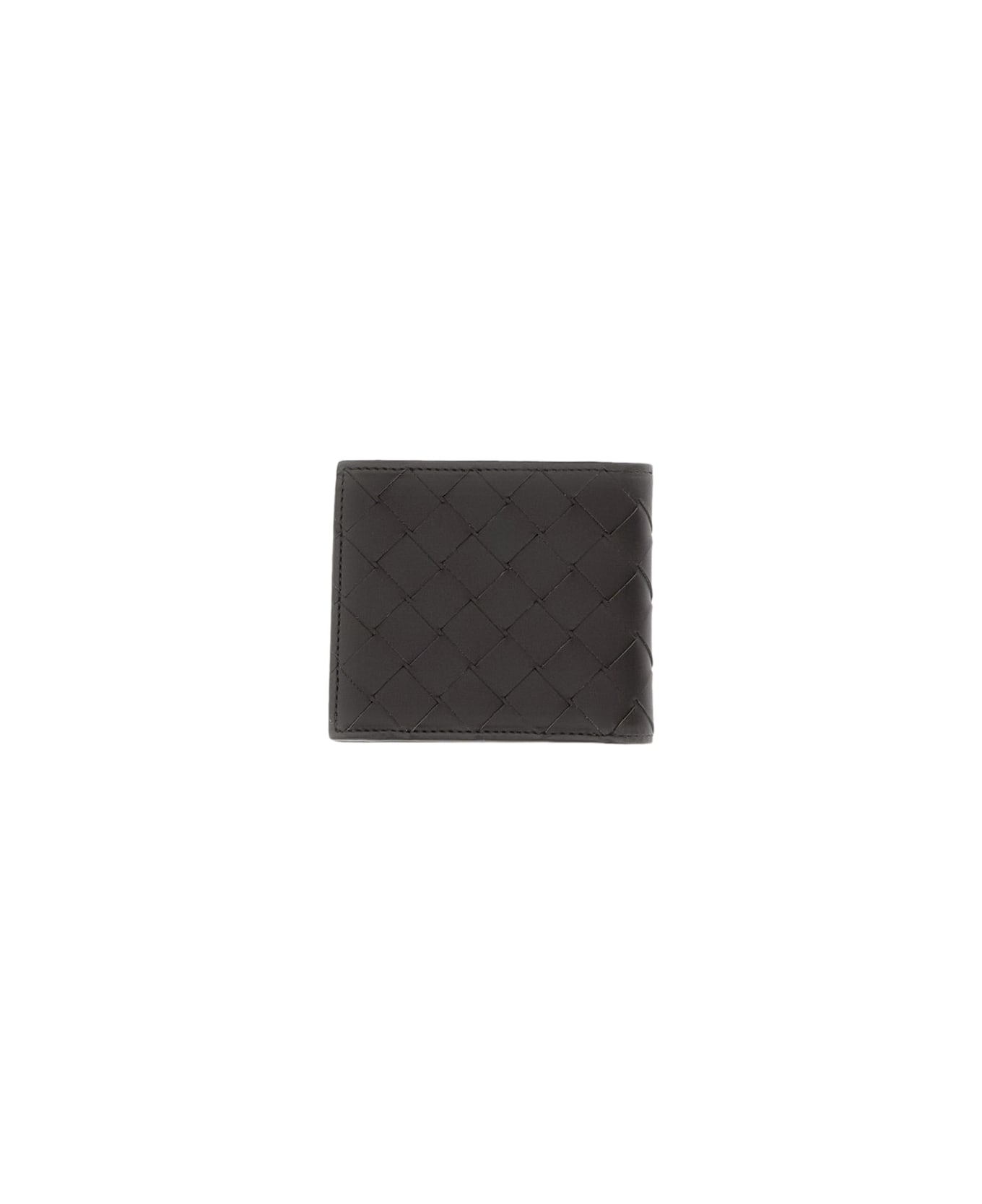 Bottega Veneta Leather Wallet Intrecciato Motif - Brown