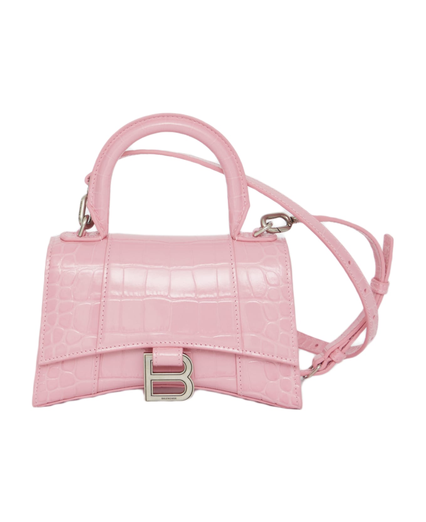 Balenciaga Hourglass Xs Top Handle Bag - PINK