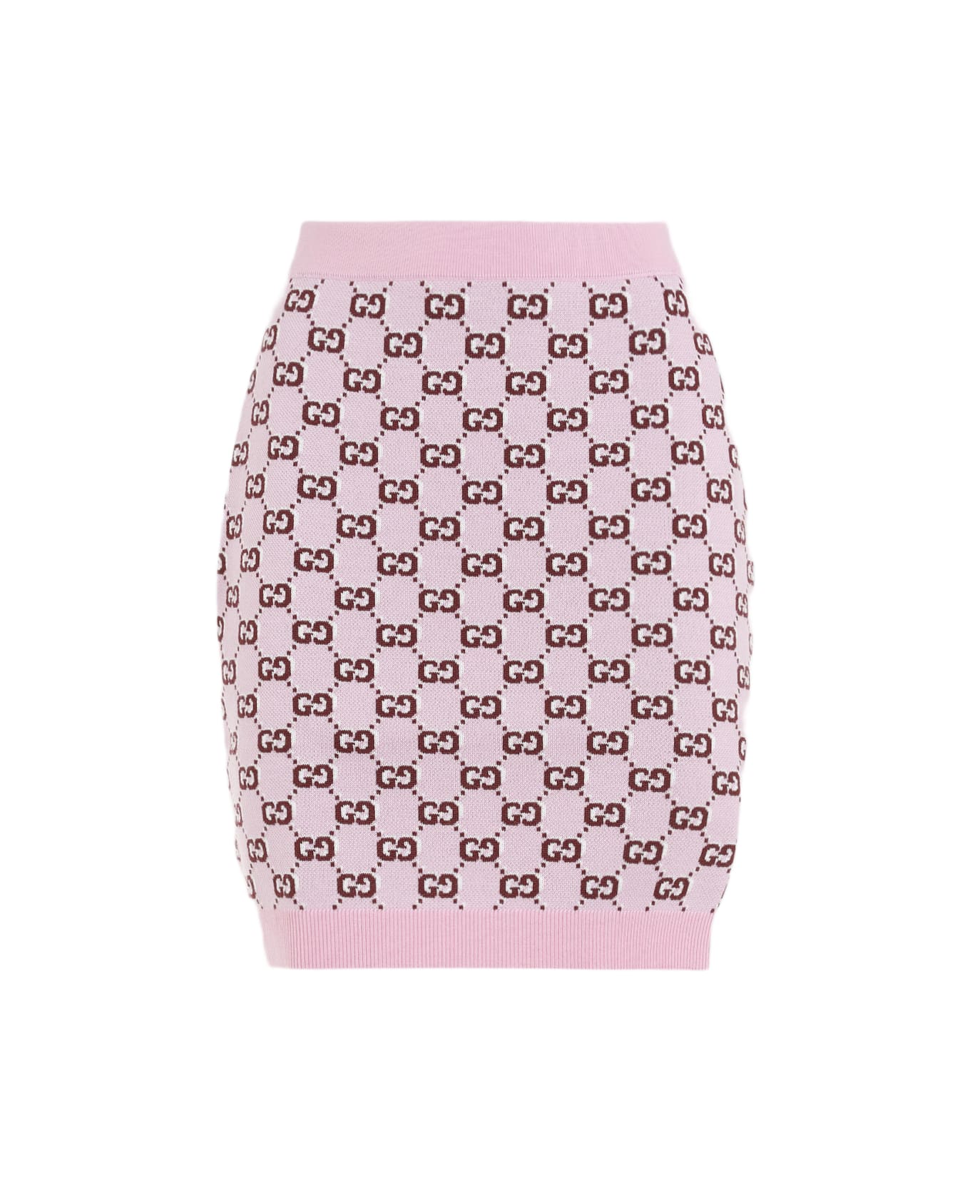 Gucci Embroidered Wool Mini Skirt - PINKBORDEAUXMC