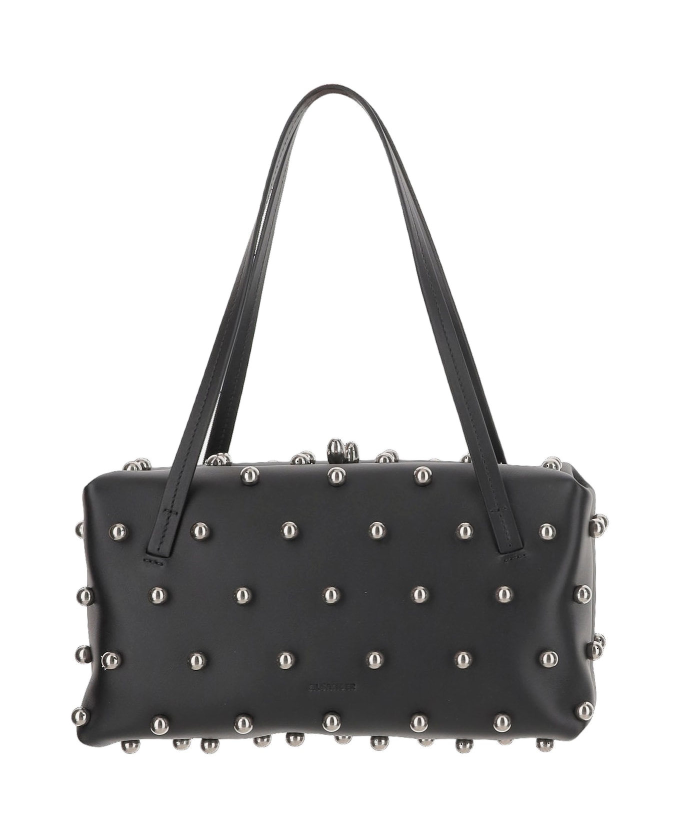Jil Sander Goji Pillow Leather Shoulder Bag - Black