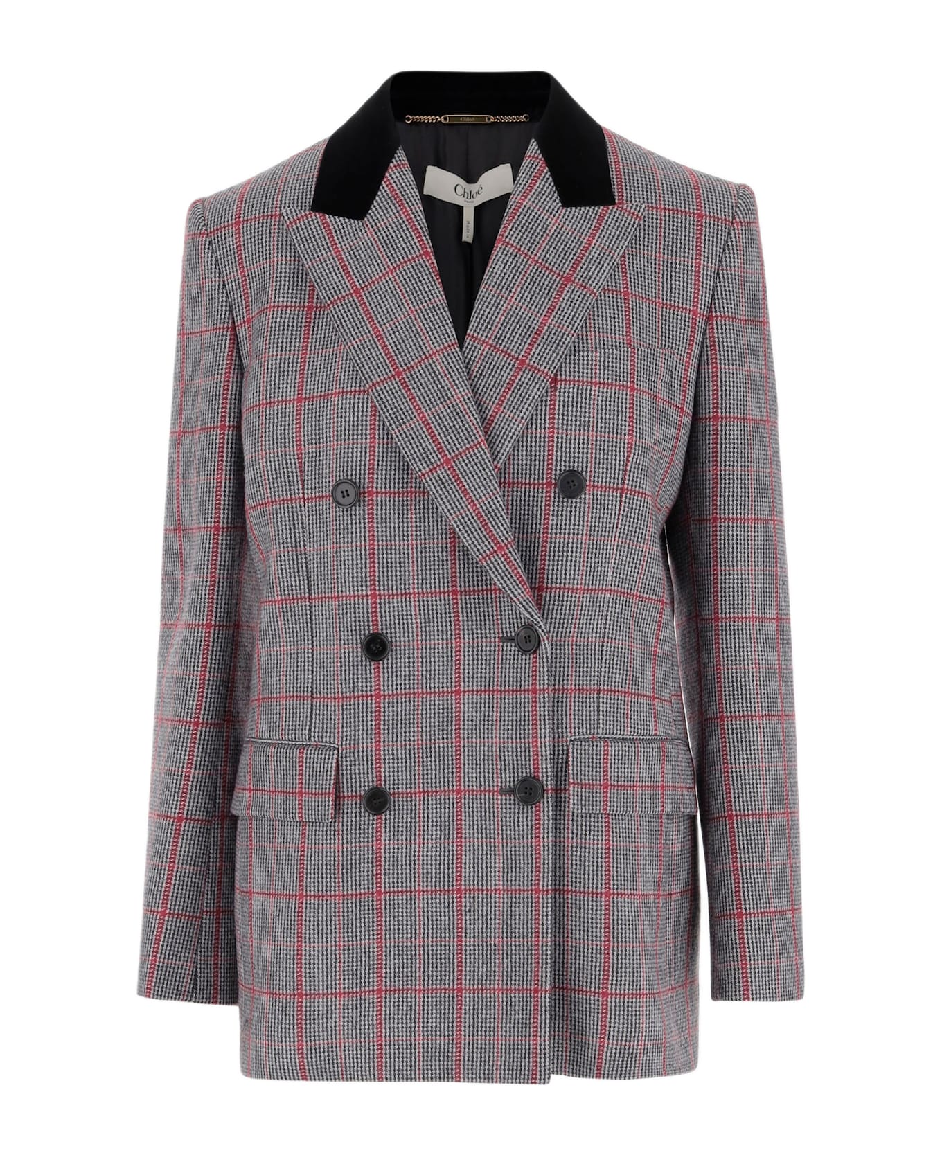 Chloé Double-breasted Wool Jacket - Grey