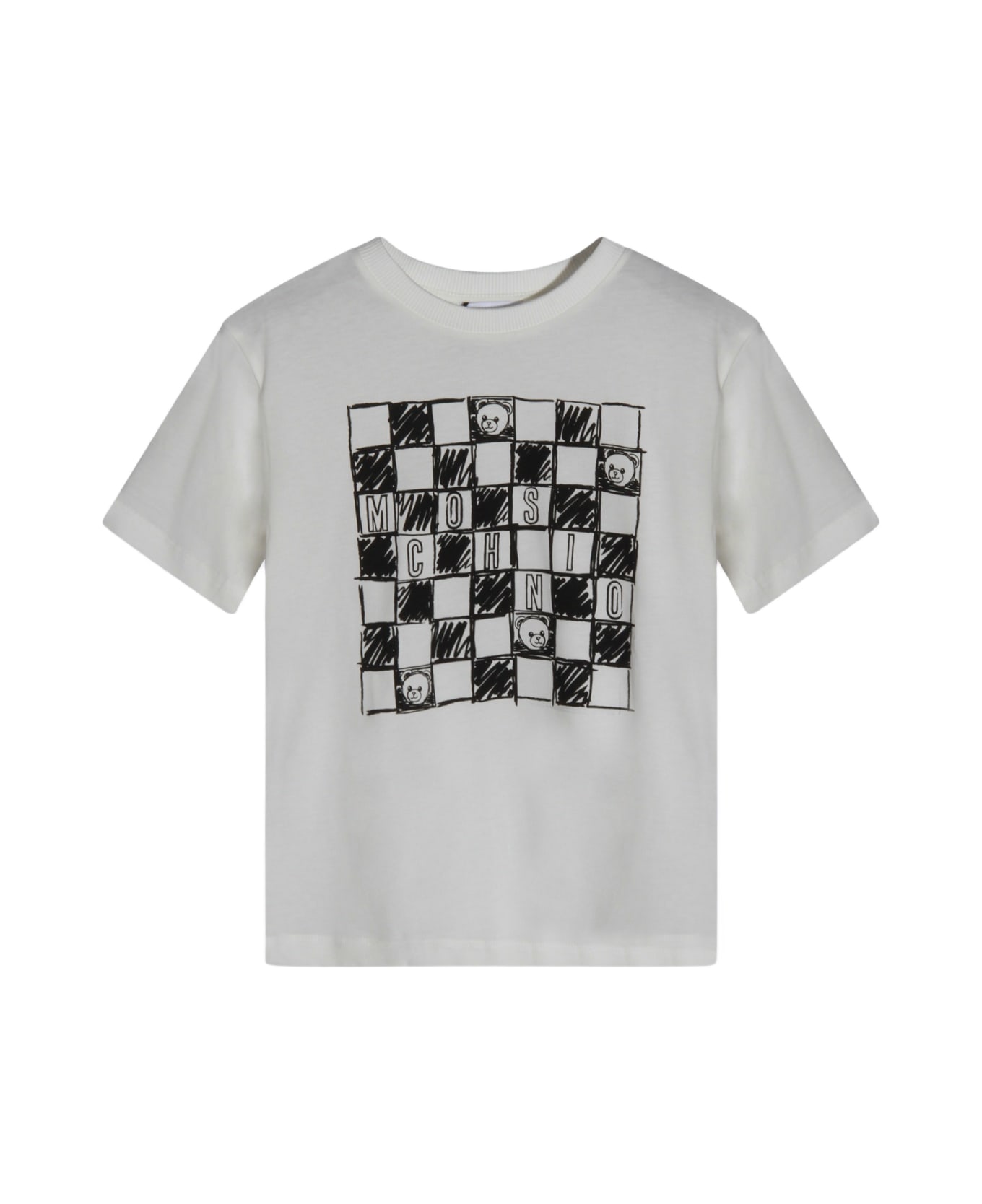 Moschino White Cotton T-shirt - Cloud