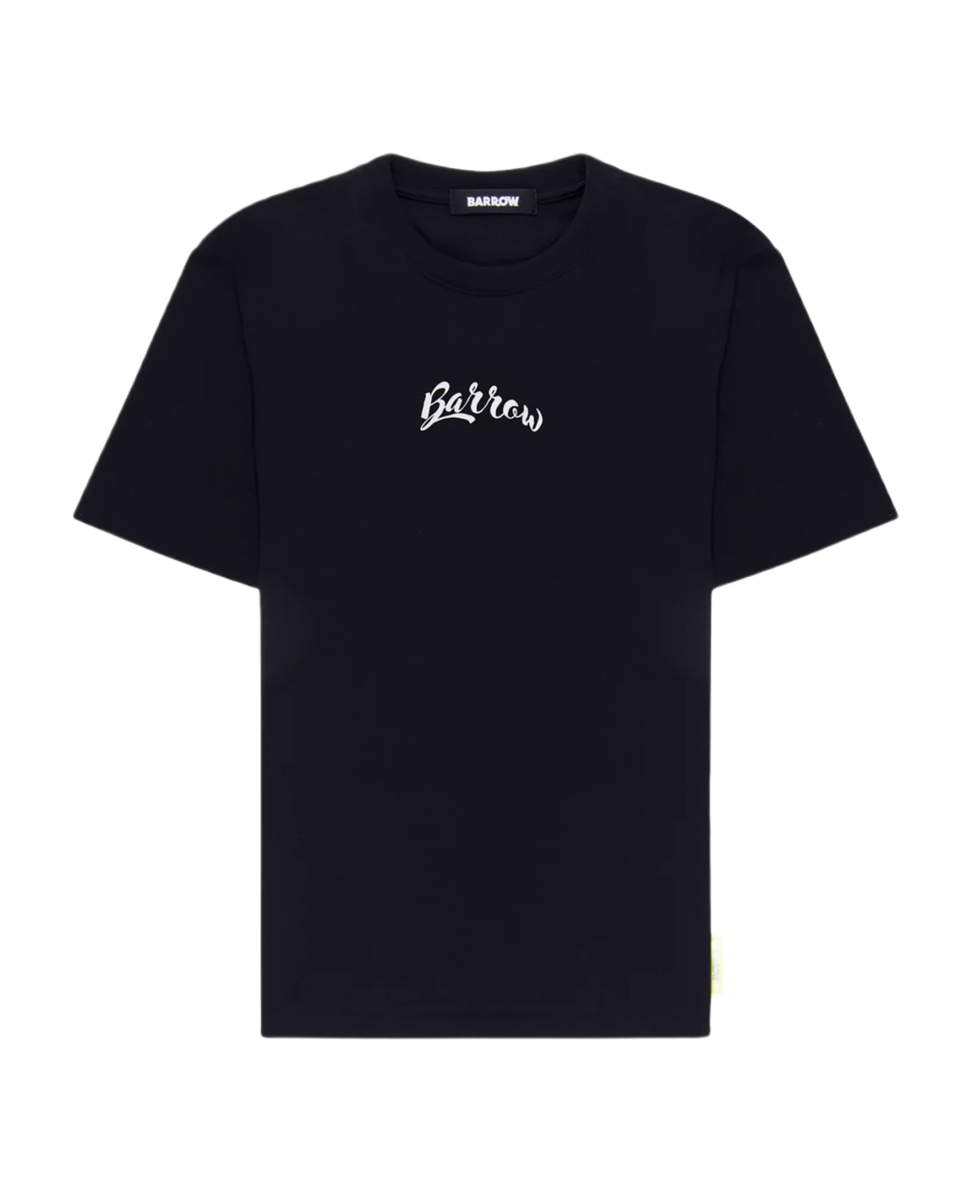 Barrow Jersey T-shirt Unisex Black T-shirt With Front Italic Logo And Back Graphic Print Barrow Tシャツ