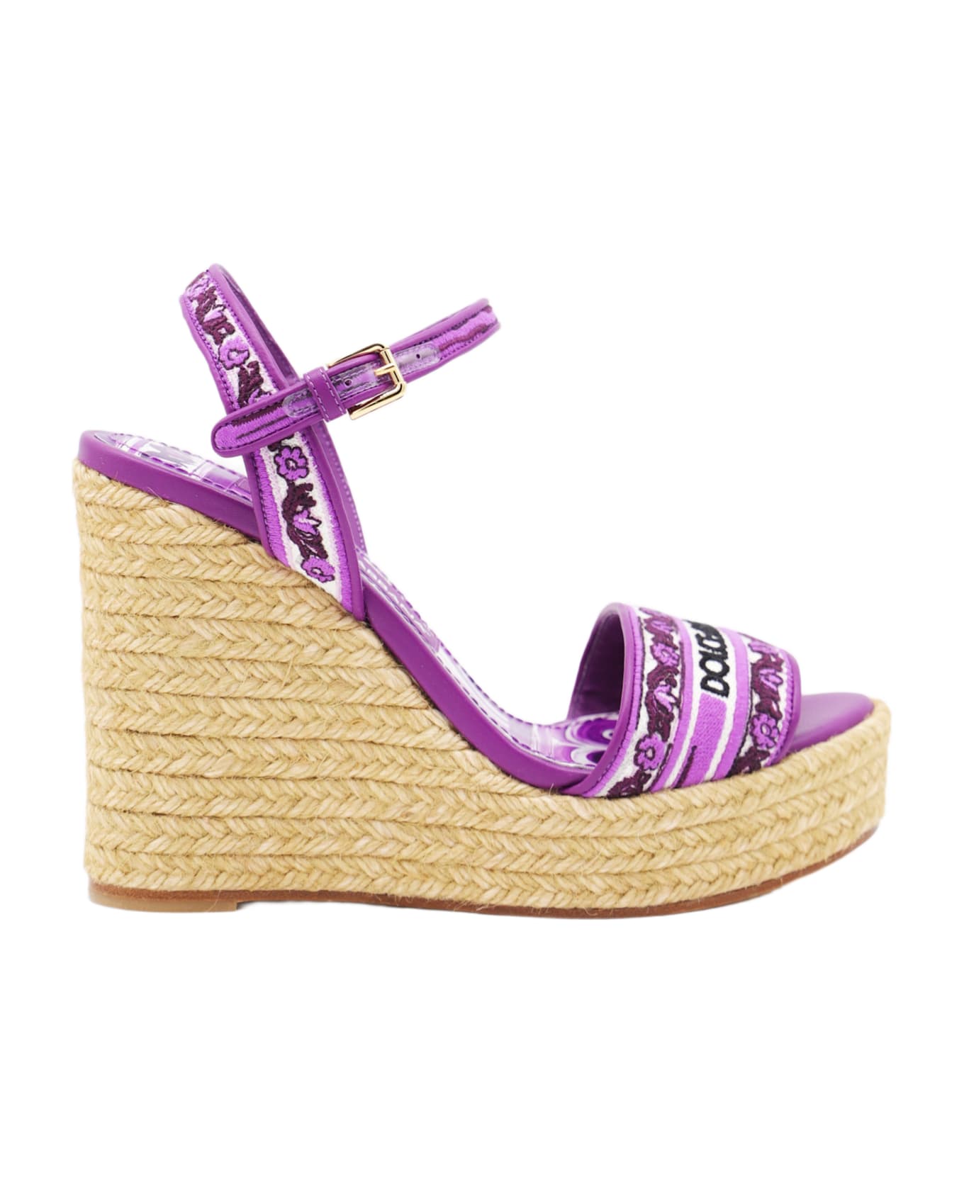Dolce & Gabbana Purple Majolica Espadrillas - MAIOLICA VIOLA