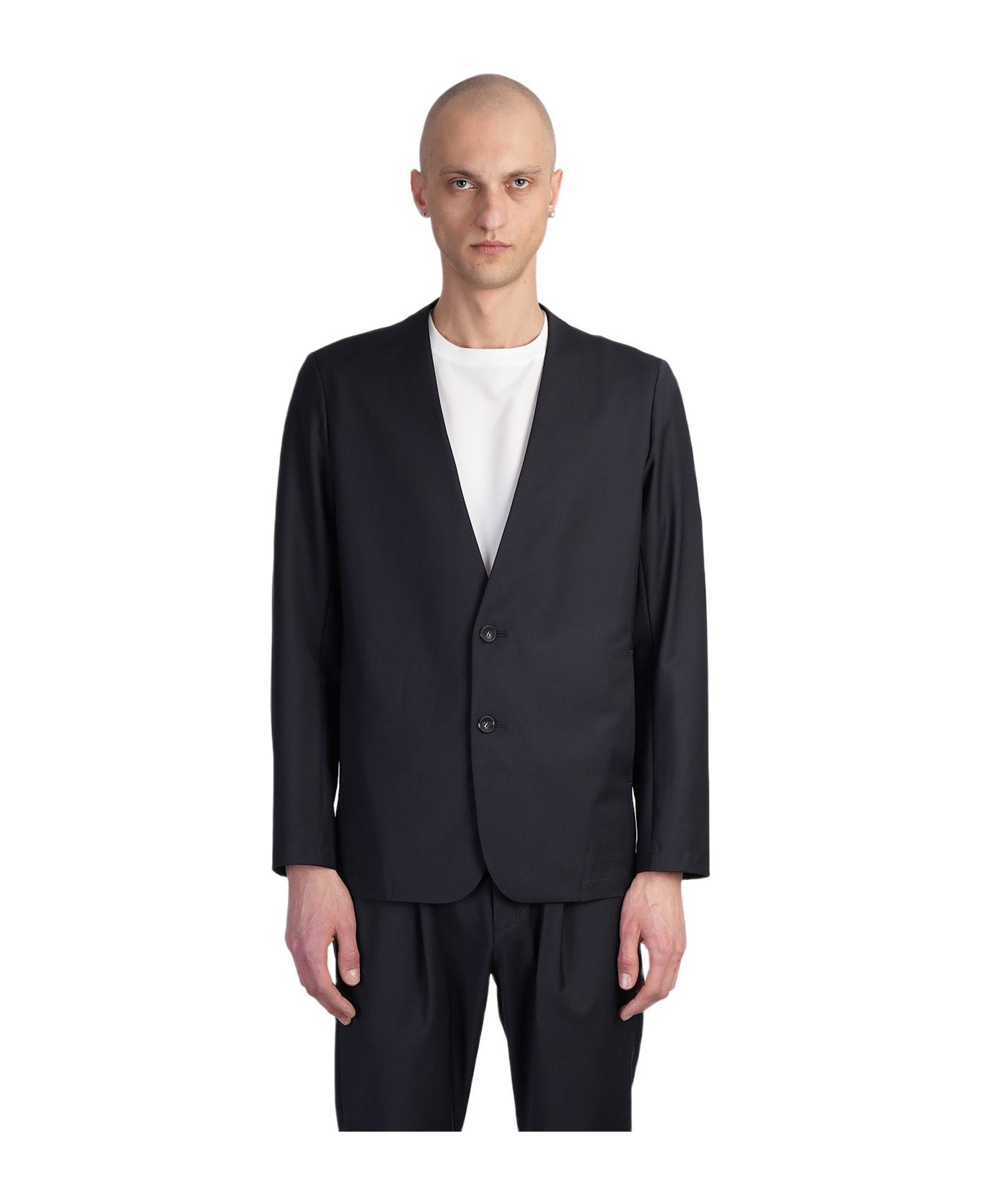 Attachment Blazer In Blue Polyester - blue