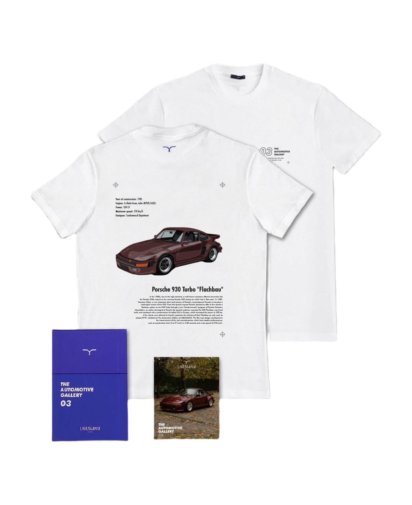 Larusmiani The Automotive Gallery - 03. Porsche 930 Flachbau T-Shirt - White