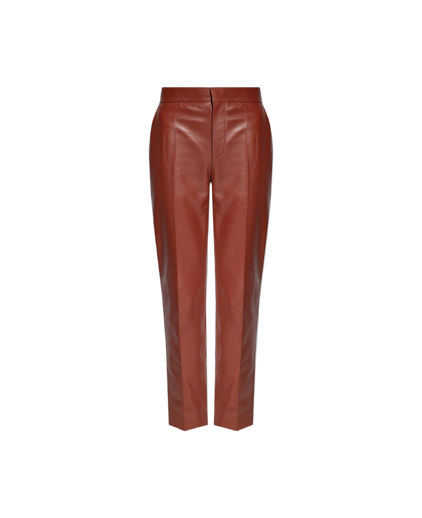 Chloé Leather Trousers - Brown