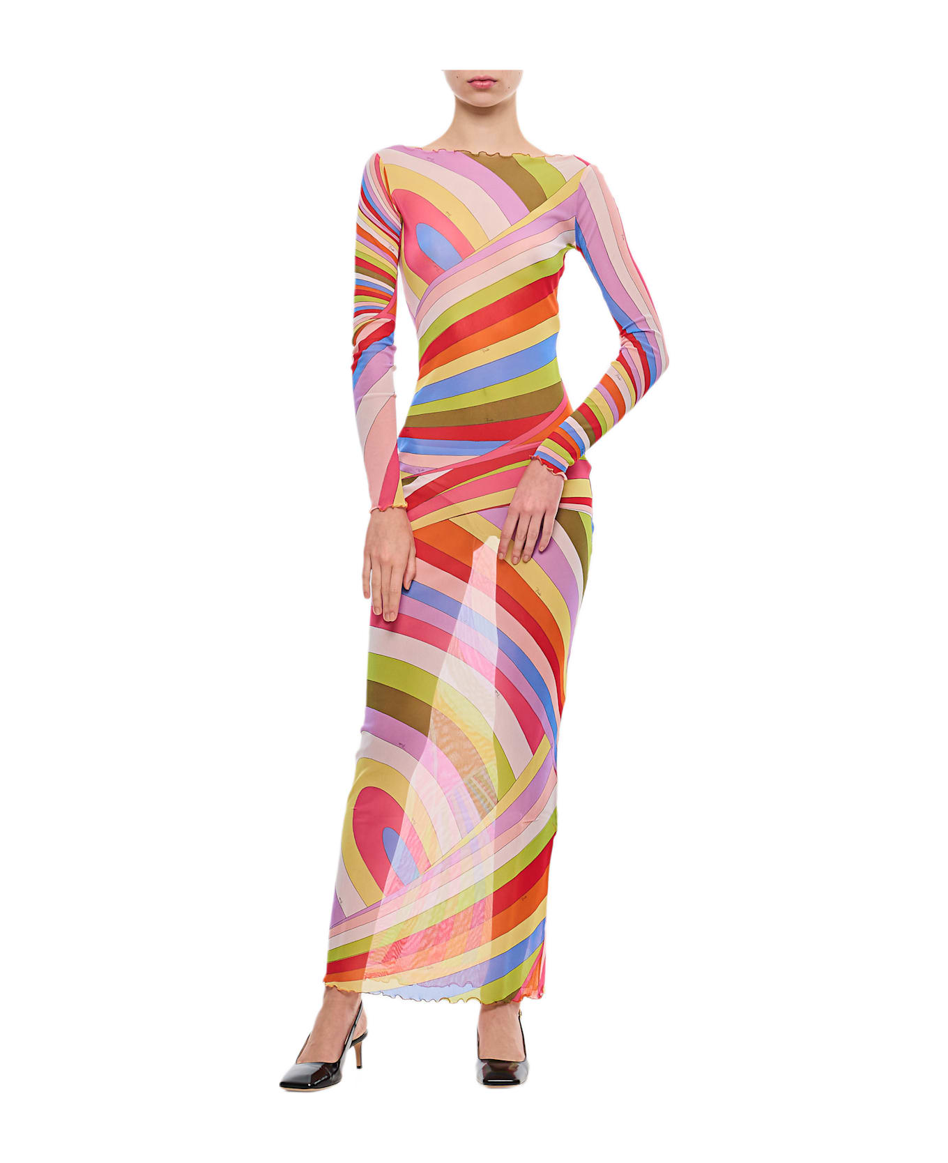 Pucci Tulle Long Dress - MULTICOLOUR