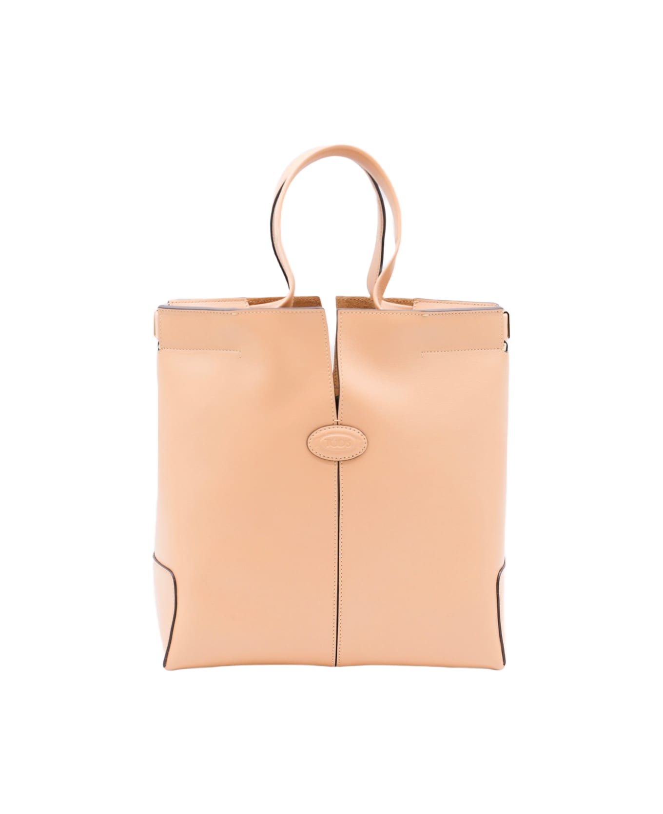 Tod
s Light Pink Leather Totes - Camel