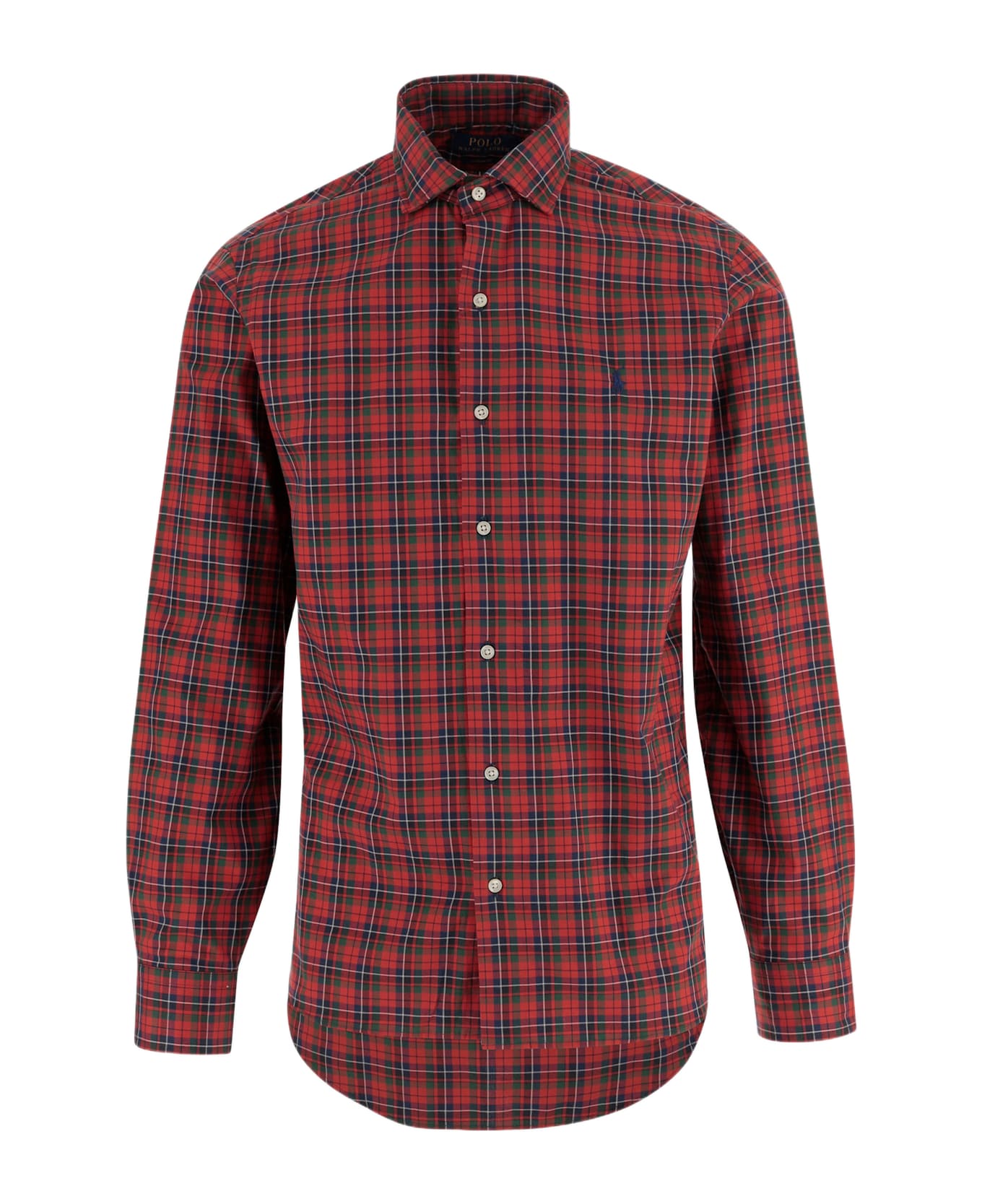 Polo Ralph Lauren Cotton Shirt With Check Pattern - Red