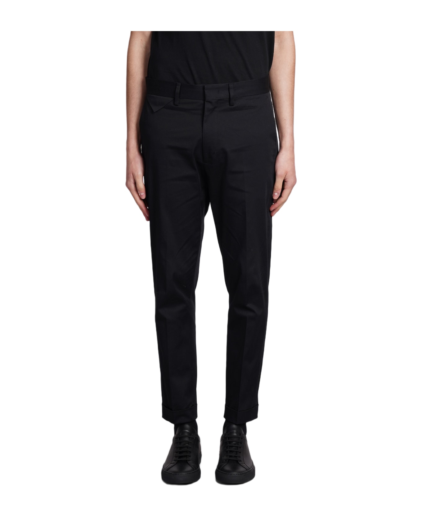 Low Brand Cooper T1.7 Pants In Black Cotton - black ボトムス